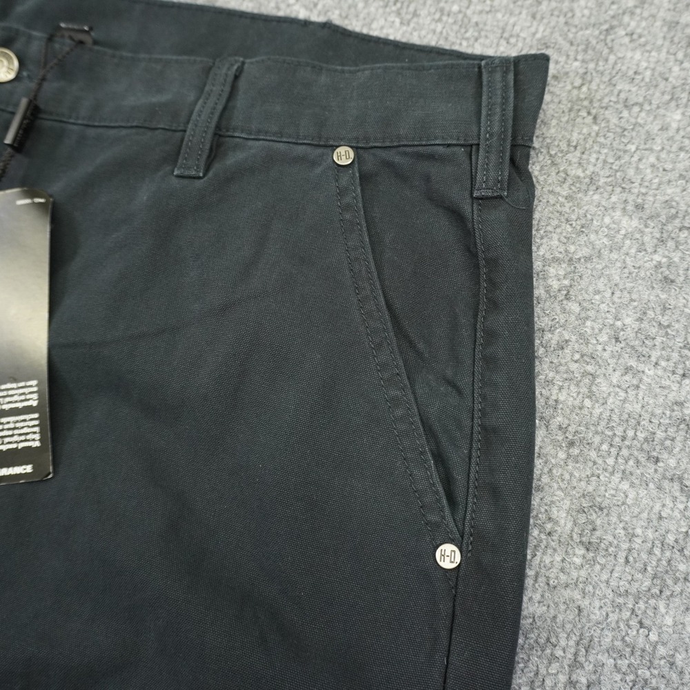 Harley-Davidson Mens Black Carpenter Canvas Double Knee Work Pants 42x30 - Picture 11 of 16